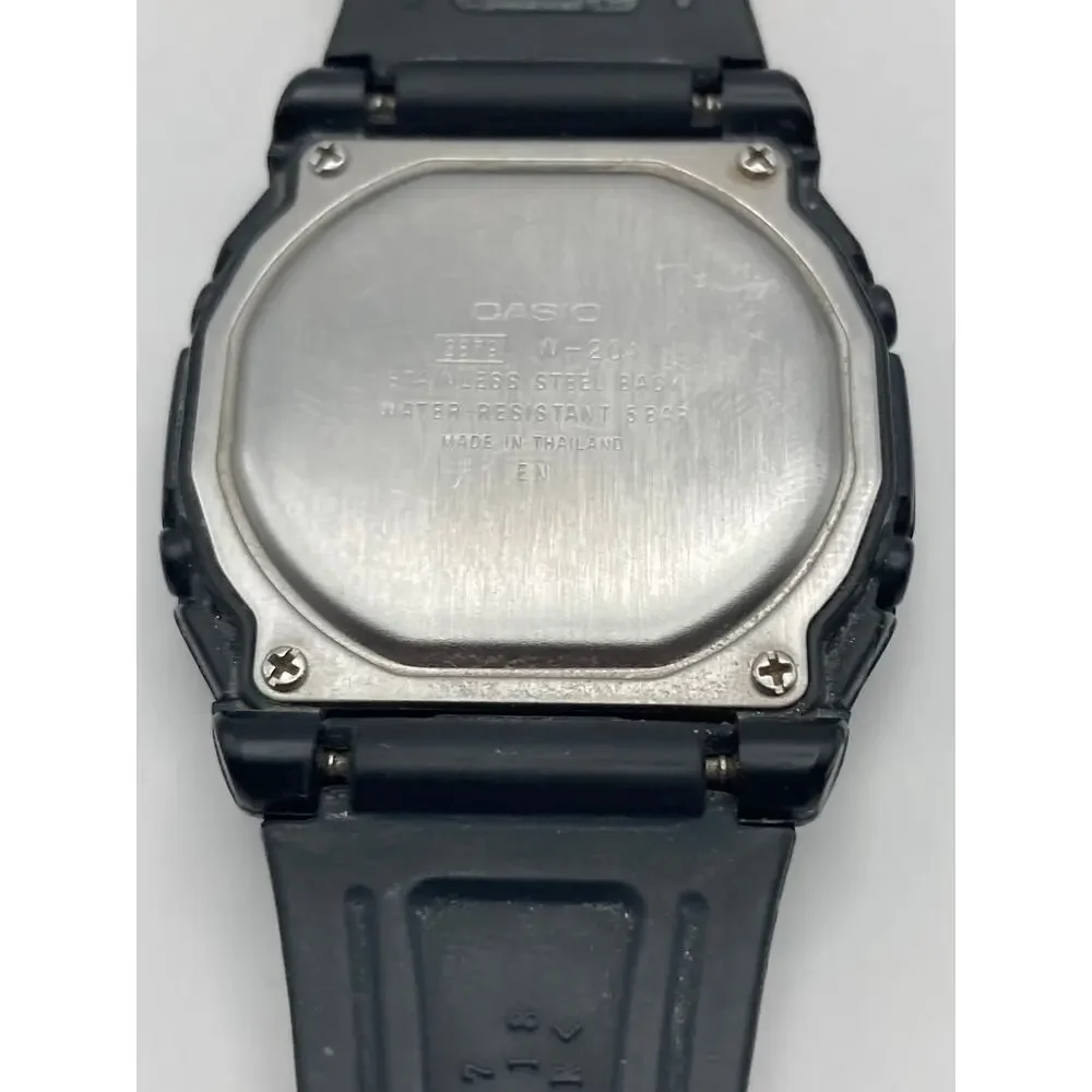 Casio Illuminator W-201 Men's Multifunction Watch 36mm - New Battery Alarm WR